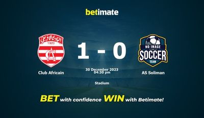 Club Africain vs AS Soliman Pronostici, quote e consigli di scommessa 30/12/2023