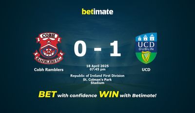 Pronostici, quote e consigli per le scommesse Cobh Ramblers vs UCD 18/04/2025
