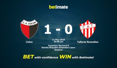 Pronostico, quote e consigli per le scommesse Colon vs Talleres Remedios 05/11/2025
