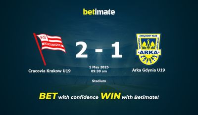 Cracovia Cracovia U19 vs Arka Gdynia U19 Pronostici, quote e consigli di scommessa 01/05/2025