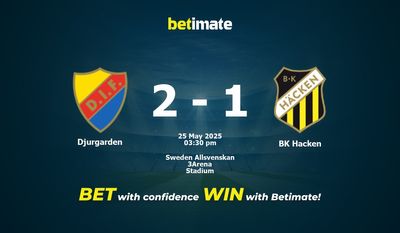 Pronostico, quote e consigli per le scommesse Djurgarden vs BK Hacken 25/05/2025