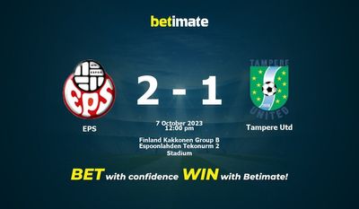 Pronostici, quote e consigli di scommessa EPS vs Tampere Utd 07/10/2023