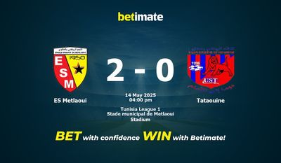 Pronostico, quote e consigli per le scommesse ES Metlaoui vs Tataouine 14/05/2025
