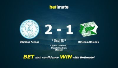 Ethnikos Achnas vs Othellos Athienou Pronostici, quote e consigli di scommessa 06/03/2024