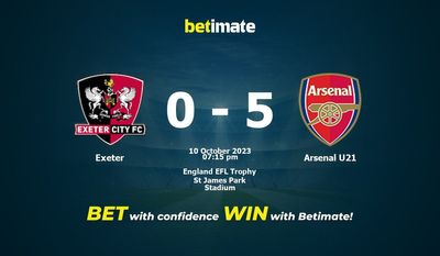 Pronostici, quote e consigli di scommessa Exeter vs Arsenal U21 10/10/2023