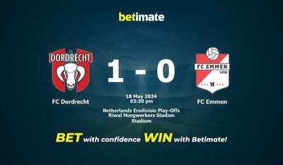 Pronostici, quote e consigli di scommessa FC Dordrecht vs FC Emmen 18/05/2024