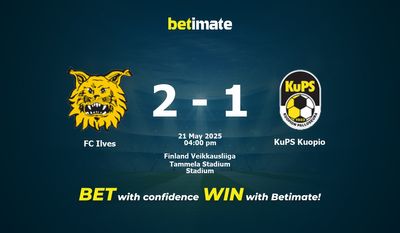 Pronostico, quote e consigli per le scommesse FC Ilves vs KuPS Kuopio 21/05/2025