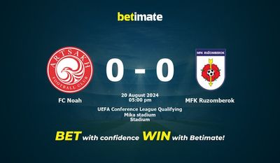 Pronostici, quote e consigli di scommessa FC Noah vs MFK Ruzomberok 20/08/2024