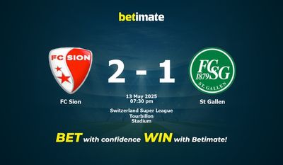 Pronostico, quote e consigli per le scommesse FC Sion vs St Gallen 13/05/2025