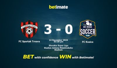 Pronostici, quote e consigli di scommessa FC Spartak Trnava vs FC Kosice 14/12/2024
