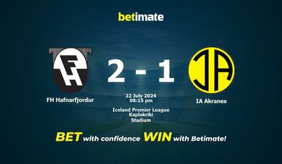Pronostici, quote e suggerimenti di scommesse FH Hafnarfjörður vs IA Akranes 22/07/2024