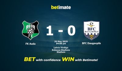 Pronostici, quote e consigli per le scommesse FK Auda vs BFC Daugavpils 20/05/2025