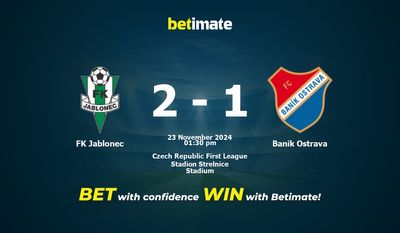 Pronostici, quote e suggerimenti per le scommesse FK Jablonec vs Banik Ostrava 23/11/2024