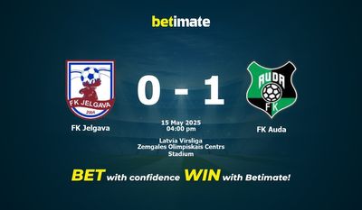 Pronostico, quote e consigli per le scommesse FK Jelgava vs FK Auda 15/05/2025