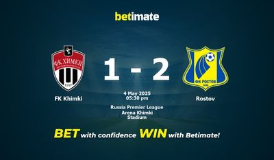 Pronostici, quote e consigli di scommessa FK Khimki vs Rostov 04/05/2025