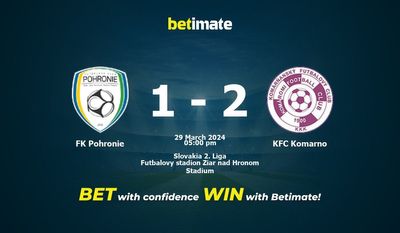 Pronostici, quote e consigli di scommessa FK Pohronie vs KFC Komarno 29/03/2024