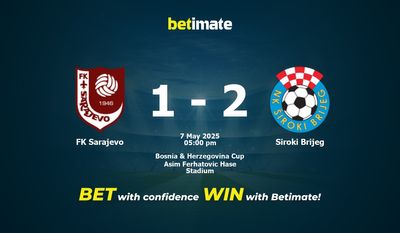 Pronostici, quote e consigli di scommessa FK Sarajevo vs Siroki Brijeg 07/05/2025