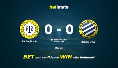 FK Teplice B vs Kraluv Dvur Pronostici, quote e consigli di scommessa 26/01/2024