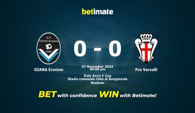 GIANA Erminio vs Pro Vercelli Pronostici, quote e consigli di scommessa 27/11/2024