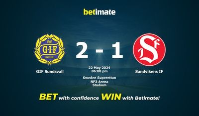 GIF Sundsvall vs Sandvikens IF Pronostici, quote e consigli di scommessa 22/05/2024