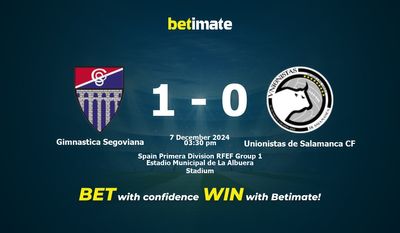 Gimnastica Segoviana vs Unionistas de Salamanca CF Pronostici, quote e consigli di scommessa 07/12/2024