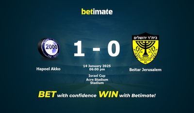 Pronostici, quote e consigli di scommessa Hapoel Akko vs Beitar Gerusalemme 14/01/2025