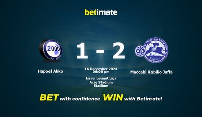 Pronostici, quote e consigli di scommessa Hapoel Akko - Maccabi Kabilio Jaffa 16/12/2024