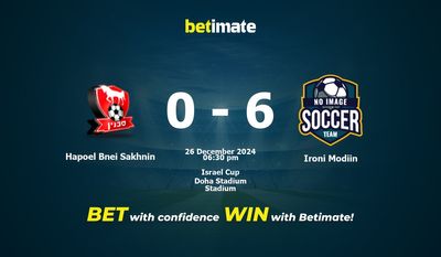 Pronostici, quote e consigli di scommessa Hapoel Bnei Sakhnin vs Ironi Modiin 26/12/2024