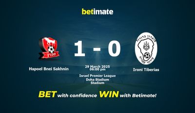 Pronostici, quote e suggerimenti per le scommesse Hapoel Bnei Sakhnin vs Ironi Tiberias 29/03/2025