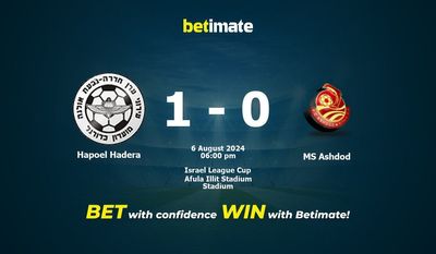 Pronostici, quote e consigli di scommessa Hapoel Hadera vs MS Ashdod 06/08/2024