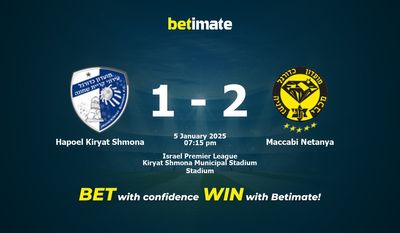 Pronostici, quote e consigli di scommessa Hapoel Kiryat Shmona vs Maccabi Netanya 05/01/2025