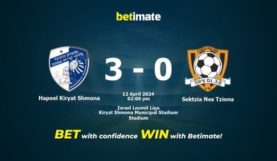 Hapoel Kiryat Shmona vs Sektzia Nes Tziona Pronostici, quote e consigli di scommessa 12/04/2024