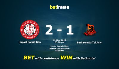 Pronostici, quote e consigli per le scommesse Hapoel Ramat Gan vs Bnei Yehuda Tel Aviv 19/05/2025