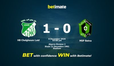 Pronostici, quote e suggerimenti per le scommesse HB Chelghoum Laid vs MSP Batna 12/06/2024