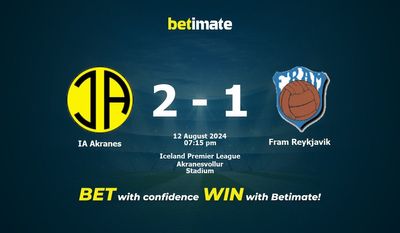 Pronostici, quote e consigli di scommessa IA Akranes vs Fram Reykjavik 12/08/2024