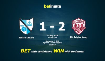 Jadran Dekani vs NK Triglav Kranj Pronostici, quote e consigli di scommessa 12/05/2025