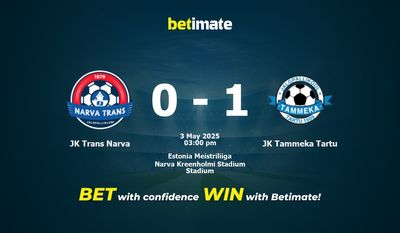 JK Trans Narva vs JK Tammeka Tartu Pronostici, quote e consigli di scommessa 03/05/2025