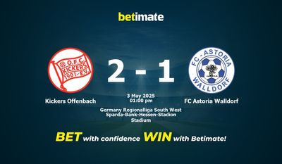 Kickers Offenbach vs FC Astoria Walldorf Pronostici, quote e consigli di scommessa 03/05/2025