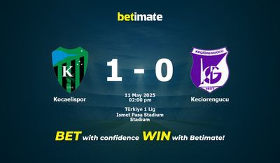Pronostico, quote e consigli per le scommesse Kocaelispor vs Keciorengucu 05/11/2025