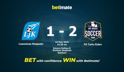 Pronostici, quote e consigli di scommessa Laanemaa Haapsalu vs FA Tartu Kalev 10/05/2025