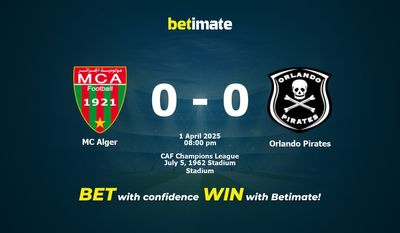 Pronostici, quote e suggerimenti per le scommesse MC Alger vs Orlando Pirates 04/01/2025