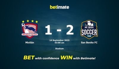 Pronostici, quote e pronostici sulle scommesse Mictlán vs San Benito FC 14/09/2023