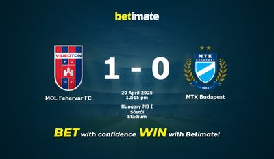 Pronostici, quote e consigli per le scommesse MOL Fehervar FC vs MTK Budapest 20/04/2025