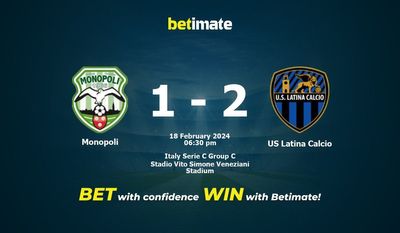 Monopoli vs US Latina Calcio Pronostici, quote e consigli di scommessa 18/02/2024