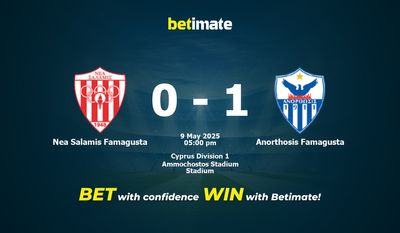 Pronostico, quote e consigli per le scommesse Nea Salamis Famagusta vs Anorthosis Famagusta 05/09/2025