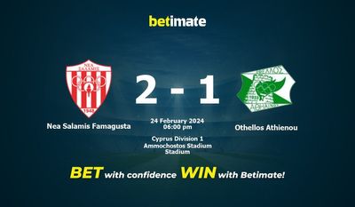 Nea Salamis Famagusta vs Othellos Athienou Pronostici, quote e consigli di scommessa 24/02/2024