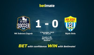 Pronostici, quote e consigli di scommessa NK Dubrava Zagabria vs Bijelo Brdo 01/12/2023
