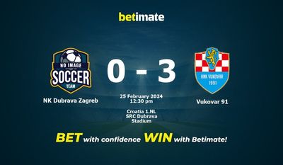 NK Dubrava Zagabria vs Vukovar 91 Pronostici, quote e consigli di scommessa 25/02/2024
