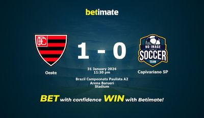 Pronostici, quote e consigli di scommessa su Oeste vs Capivariano SP 31/01/2024