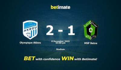 Pronostici, quote e consigli di scommessa Olympique Akbou vs MSP Batna 08/12/2023